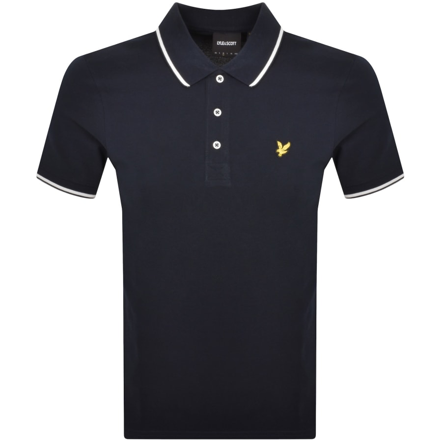 Lyle And Scott Tipped Polo T Shirt Navy Mainline Menswear Ireland